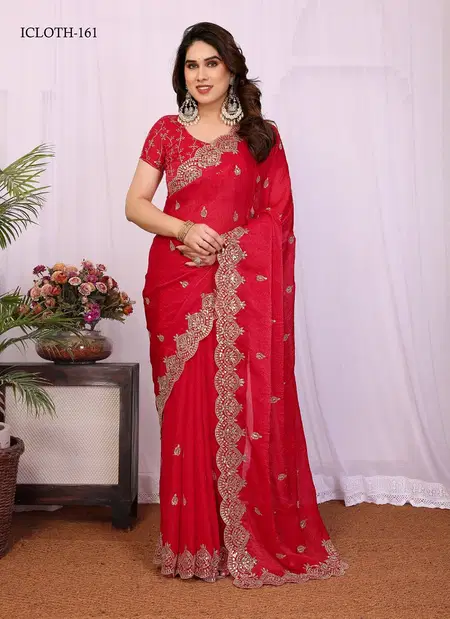 Icloth Vol 05 By Prima Fancy Embroidery Work Saree Suppliers In India